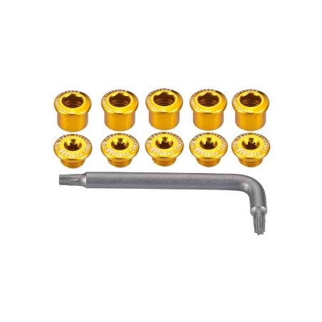 Kettenblattschrauben 1-Fach gold